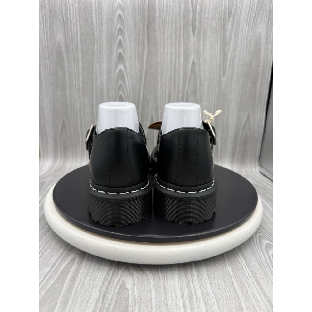 Dr. Martens Polley Bex Womens Size 10 Black Leather Mary Jane Flats Buckle Shoes - Picture 5 of 9